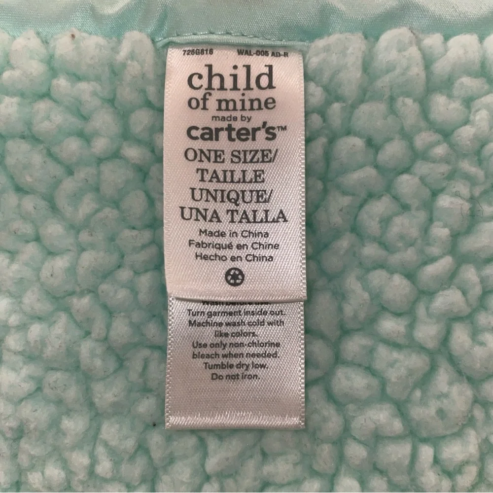Carter's Cozy Elephant Blanket‎ - Aqua and Multicolor